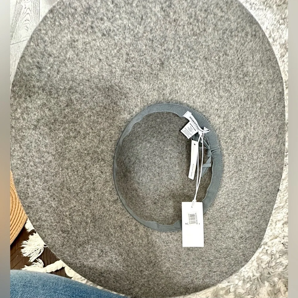 ‼️RARE‼️🎸NORDSTROM🎸🔥NWT🔥Floppy Wool Hat in Heather Grey/Black